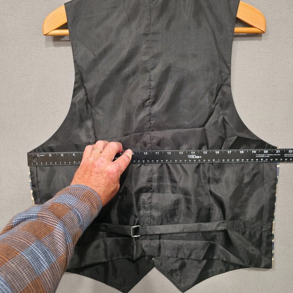 Bruno Men's 100% Silk 4 Button Vest‎ Size Medium - Picture 5 of 6